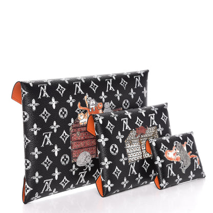 Louis Vuitton Catogram Kirigami Pochette Set Black 4 of 11