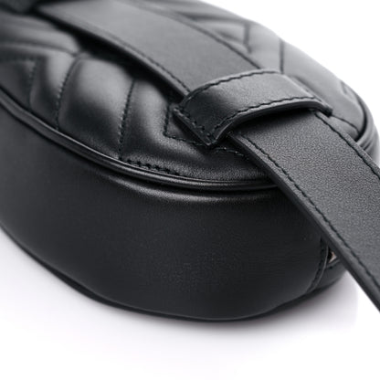Gucci Calfskin Matelasse GG Marmont Belt Bag 85 34 Black 11 of 11