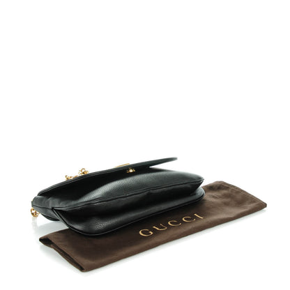 Gucci Calfskin Medium 1973 Chain Shoulder Bag Black 4 of 7