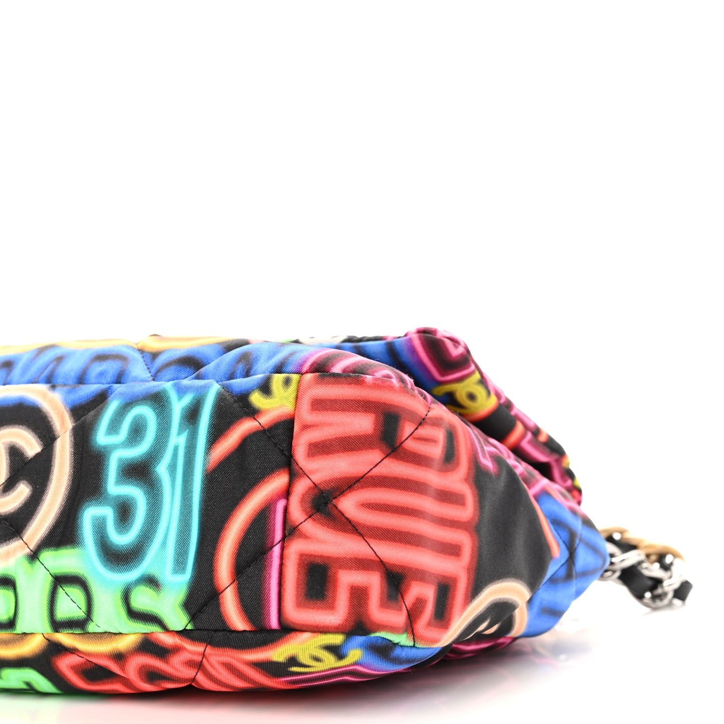 Fabric Printed Medium Chanel 19 Flap Black Multicolor