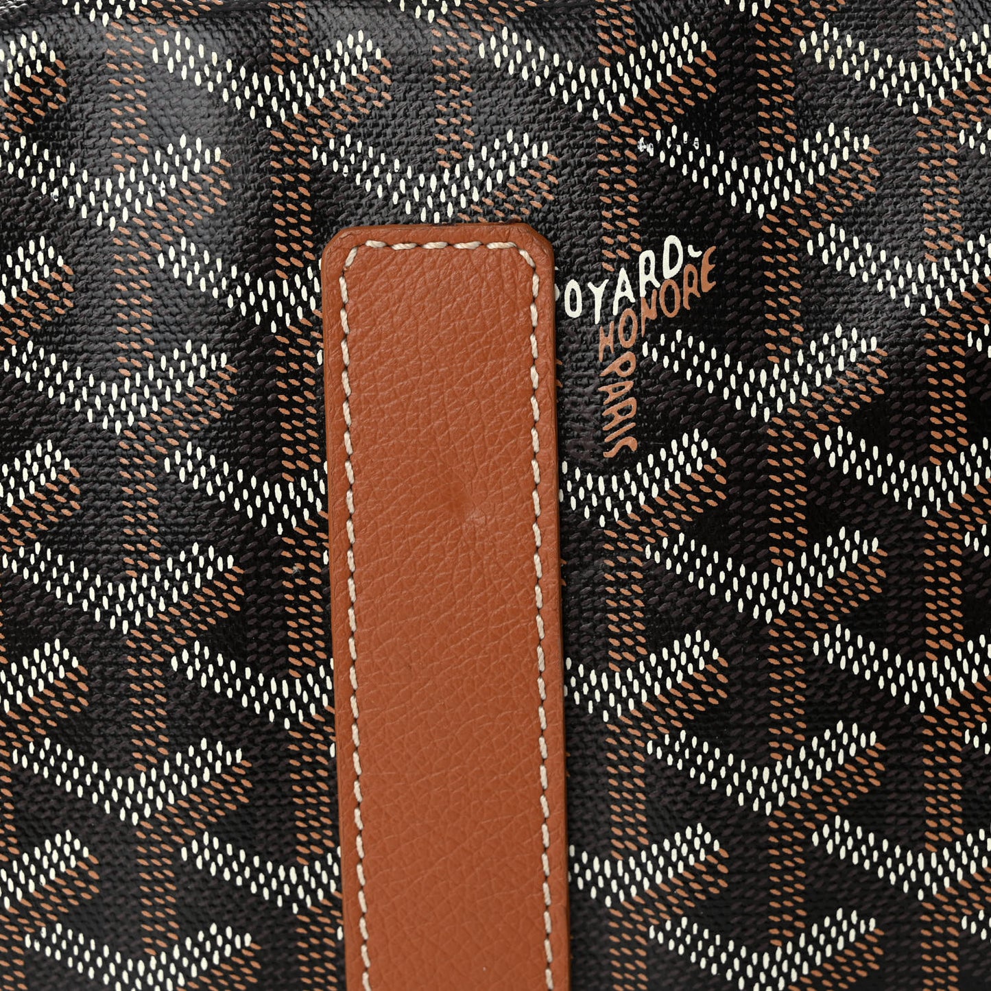 Goyardine Saint Leger Soft Briefcase Backpack Black Gold