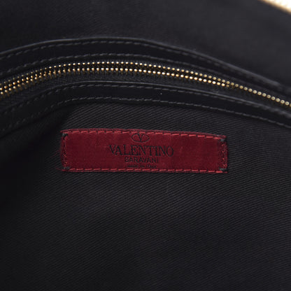 Valentino Garavani Vitello Large Rockstud Zip Wristlet Pouch Black 6 of 12