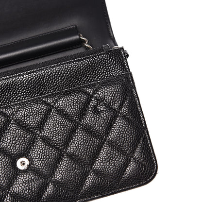 Chanel Caviar Quilted Boy Wallet On Chain WOC Black 11 of 13