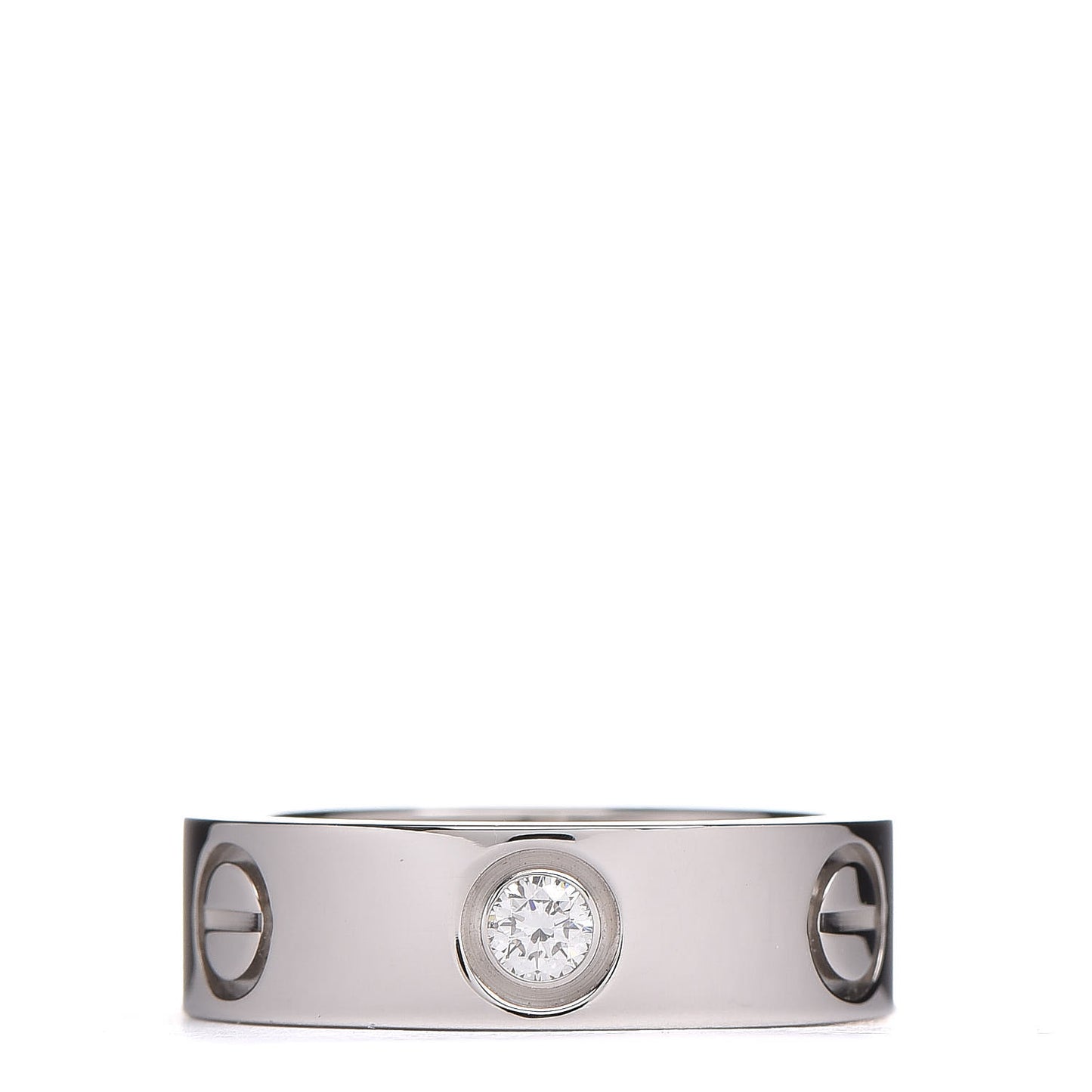 Platinum Diamond 5.5mm LOVE Ring 49 4.75