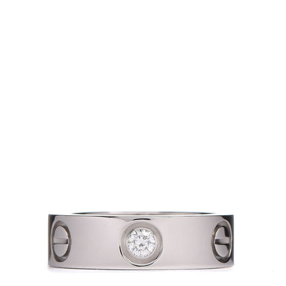 Cartier Platinum Diamond 5.5mm LOVE Ring 49 4.75 1 of 5