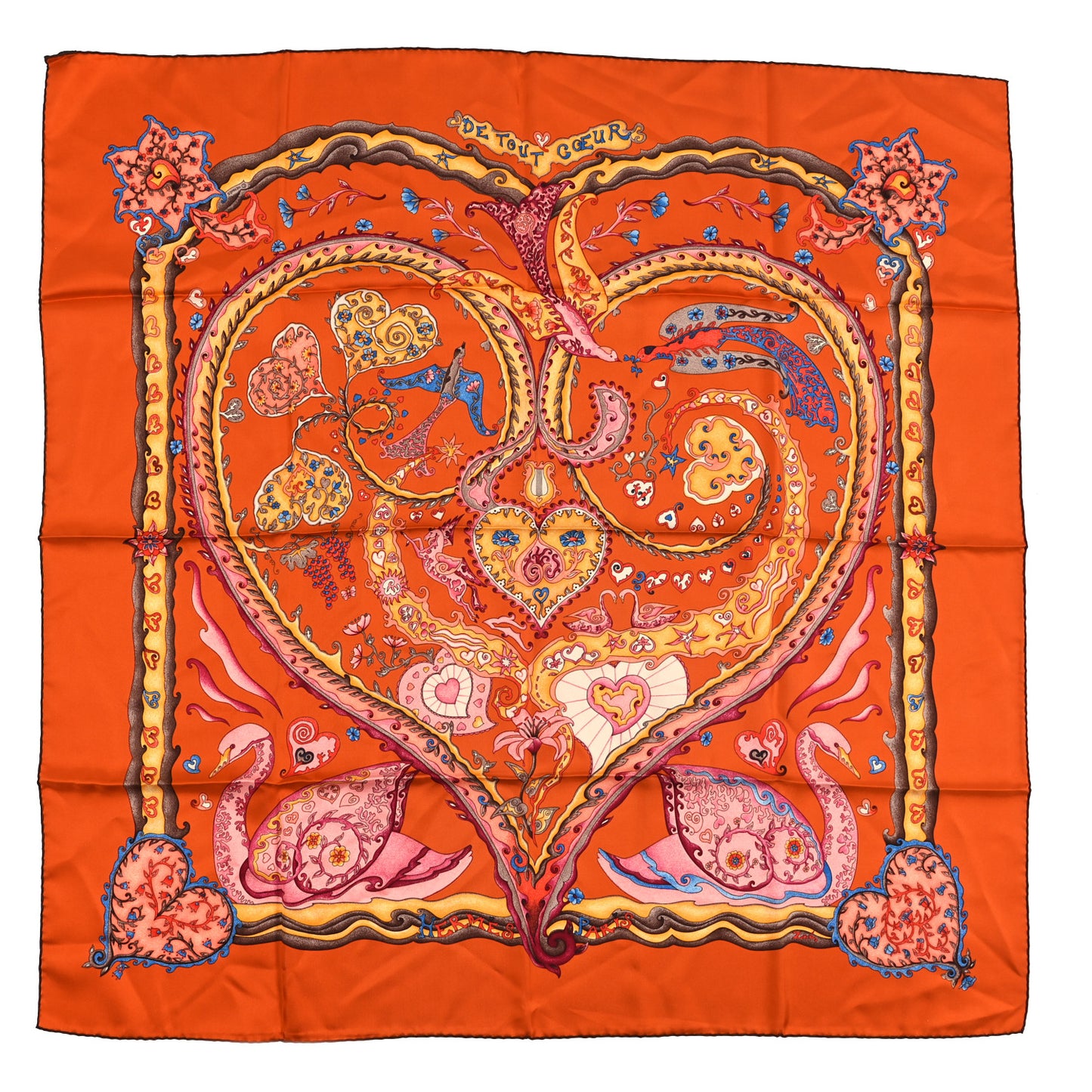 Silk De Tout Coeur Scarf 90