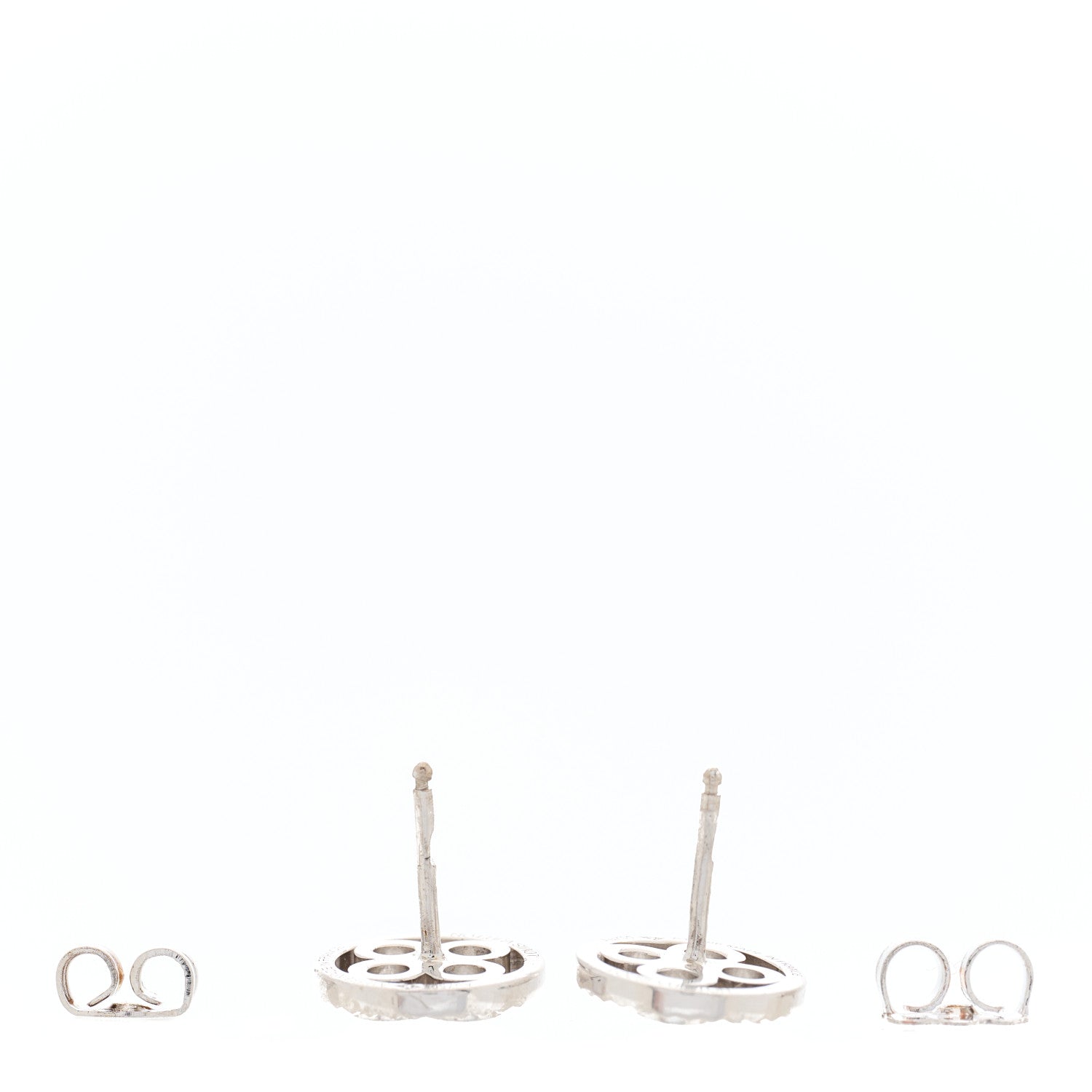 Louis Vuitton 18K White Gold Diamond Blossom BB Earrings 2 of 3