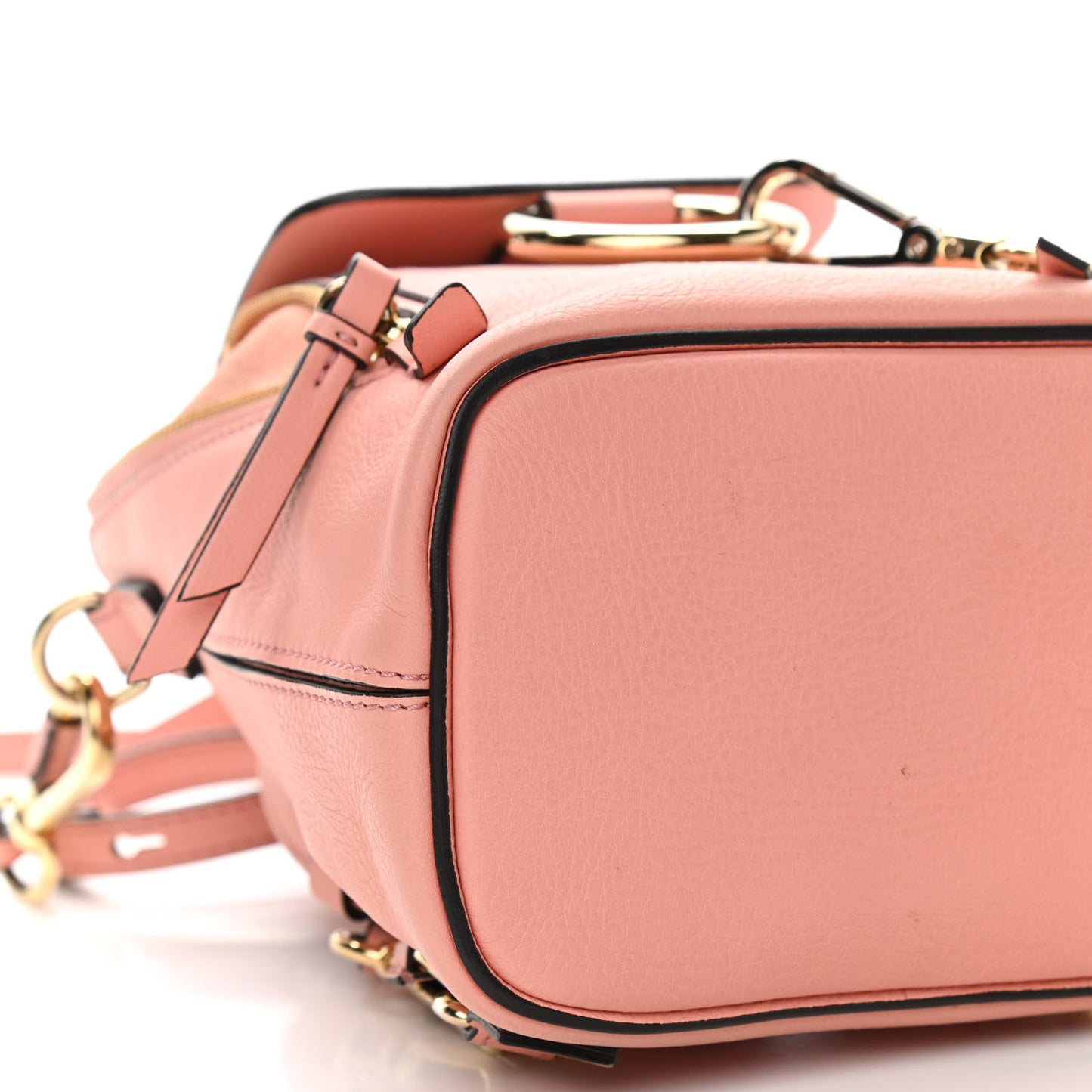 Suede Calfskin Mini Faye Backpack Ideal Blush