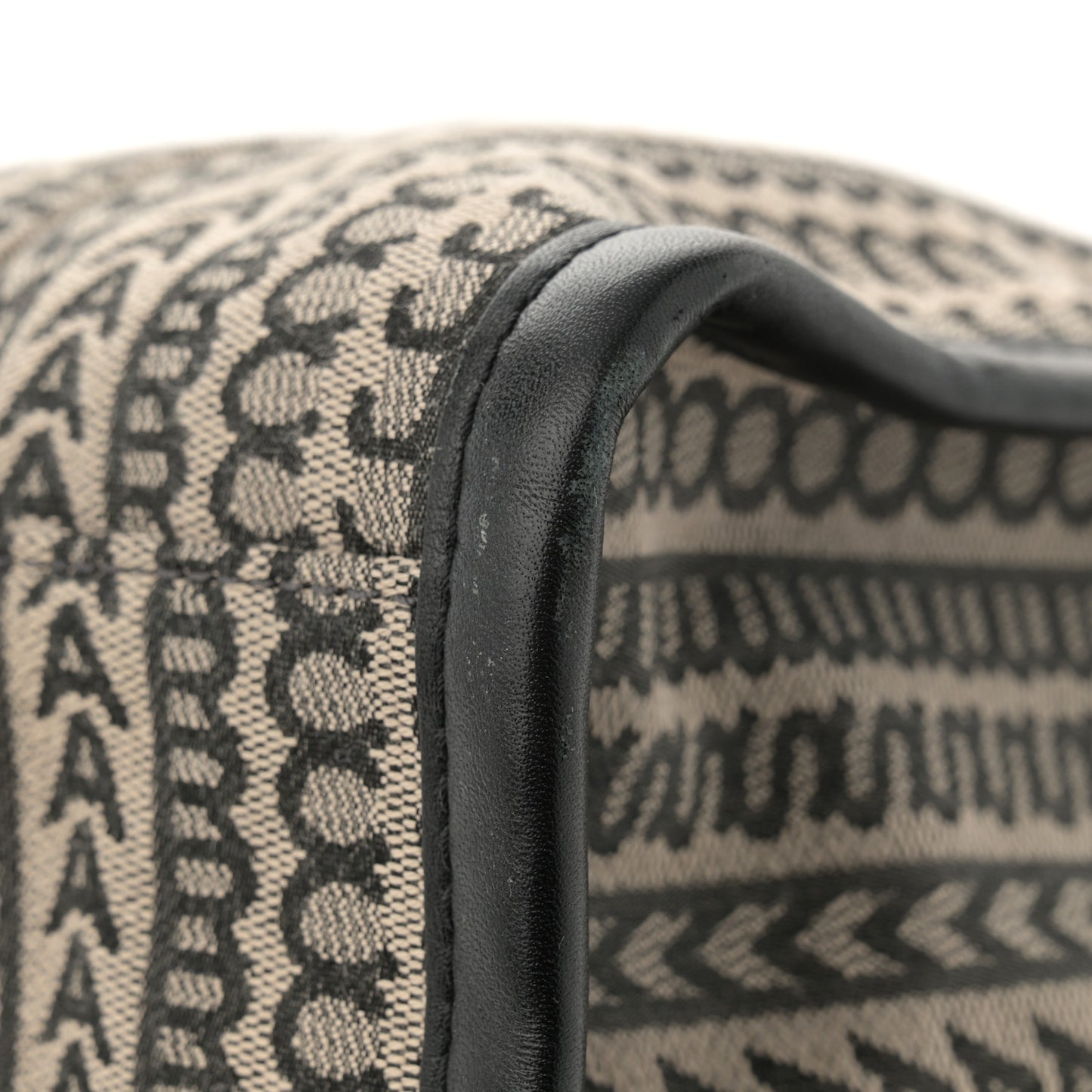 Cotton Jacquard Monogram Large The Traveler Tote Bag Beige Multicolor