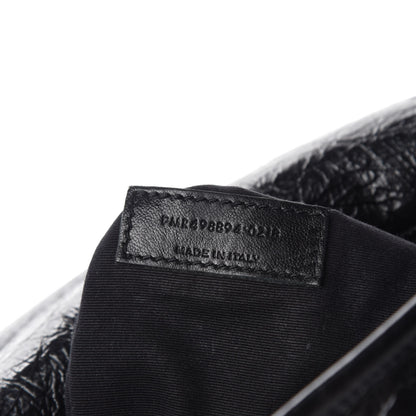Saint Laurent Crinkled Calfskin Matelasse Monogram Medium Niki Chain Satchel Black 10 of 11
