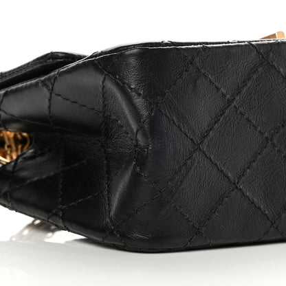 Chanel Aged Calfskin Quilted 2.55 Reissue Mini Flap Black 9 of 10
