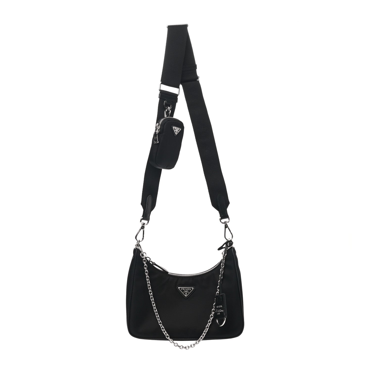 Prada Nylon Re-Edition 2005 Shoulder Bag Black 2 of 15