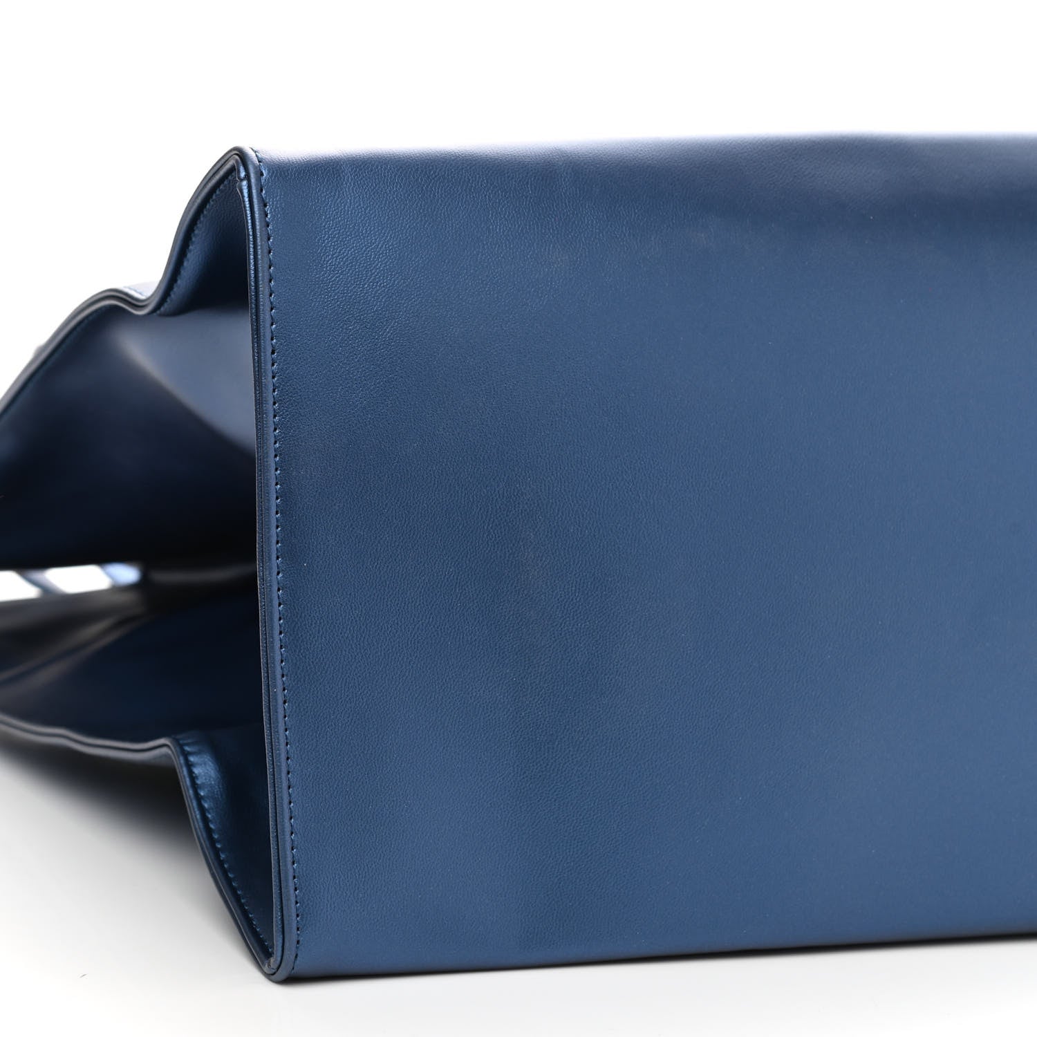 Telfar Metallic Vegan Leather Large Shopping Bag Cobalt 6 of 7