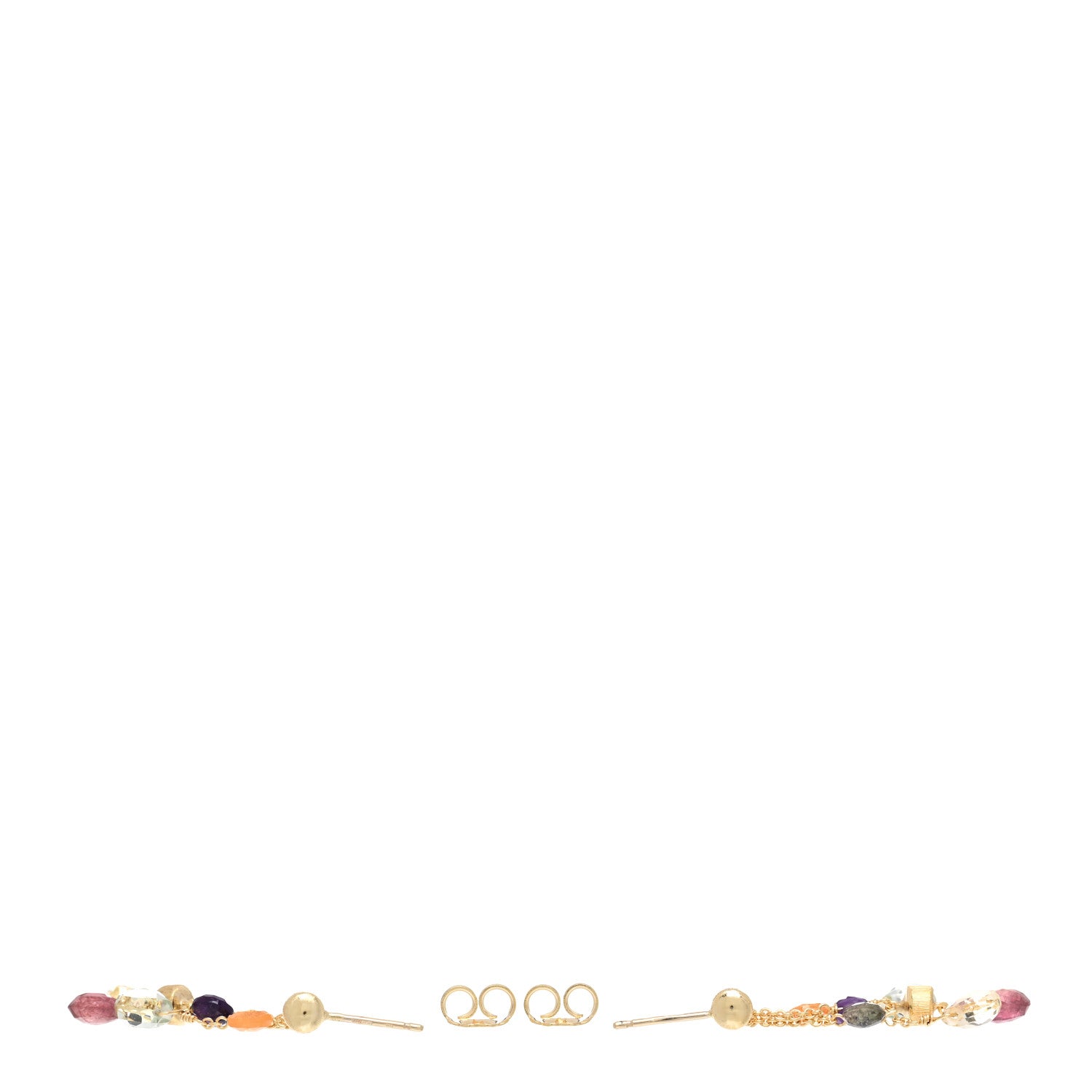 Marco Bicego 18K Yellow Gold Multi Gemstone Multi-Strand Drop Earrings 3 of 4