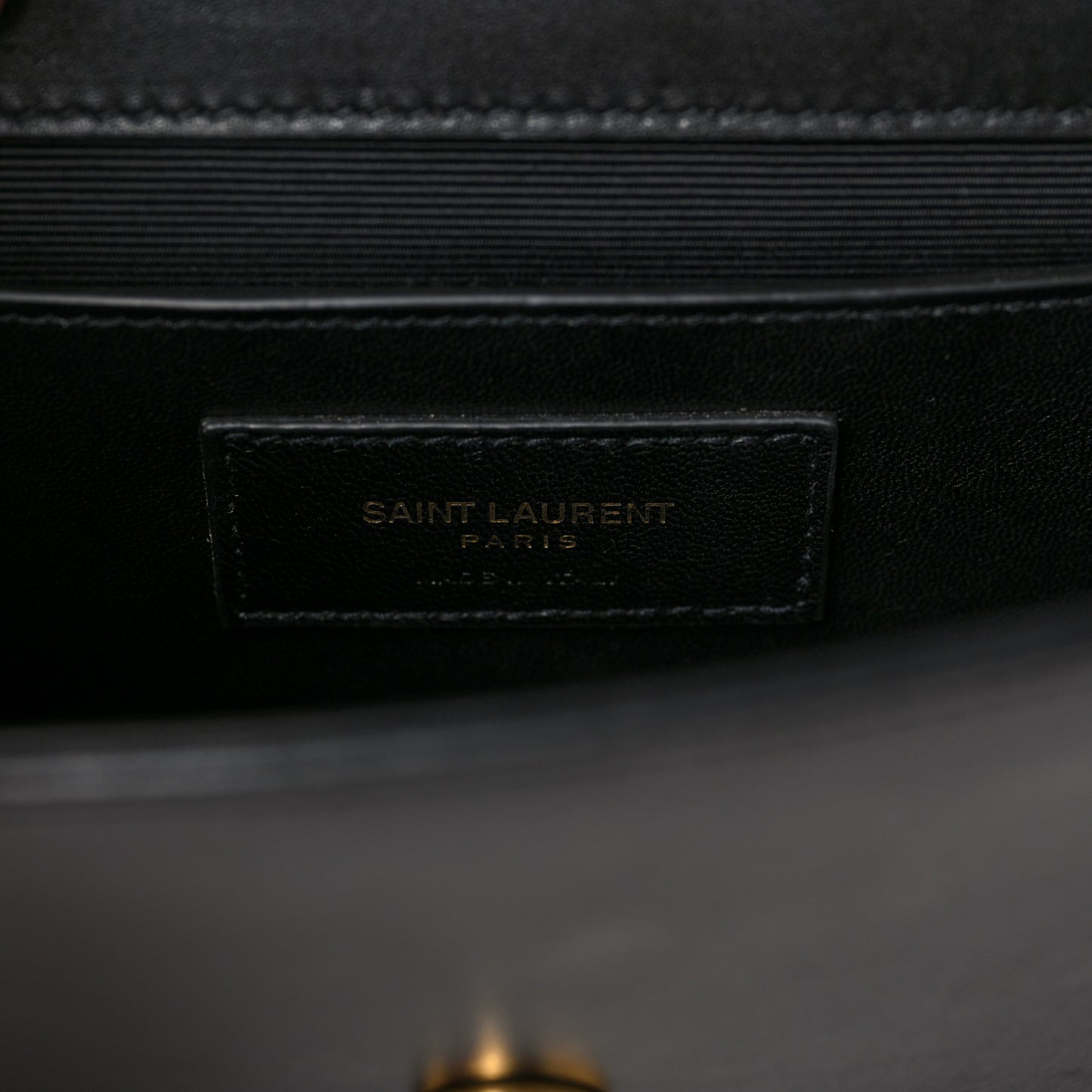 Calfskin Small Monogram Kate Tassel Heart Satchel Black Rouge