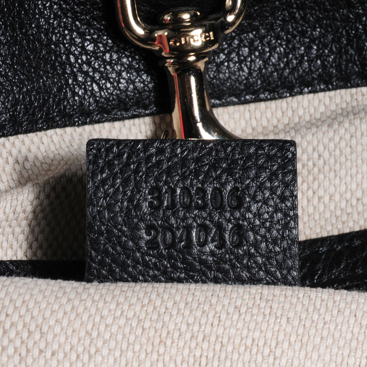 Gucci Pebbled Calfskin Large Soho Chain Shoulder Bag Black 7 of 8
