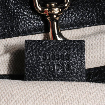 Gucci Pebbled Calfskin Large Soho Chain Shoulder Bag Black 7 of 8