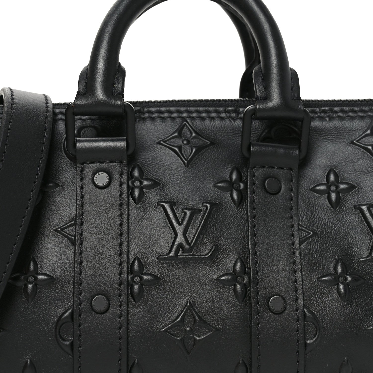 Louis Vuitton Monogram Seal Keepall XS Black 7 of 10