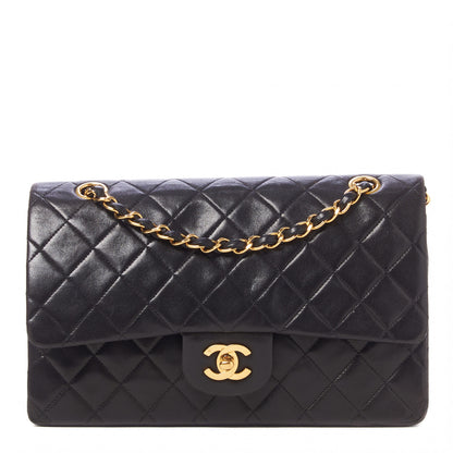 Chanel Lambskin Quilted Medium Double Flap Black 1 of 9