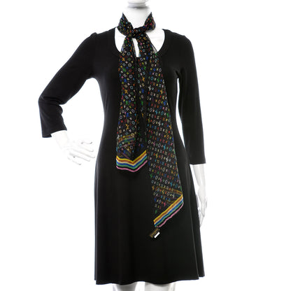 Louis Vuitton Silk Multicolor Scarf Black 2 of 4