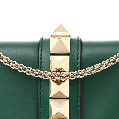Valentino Garavani Vitello Medium Glam Lock Rockstud Flap Smeraldo 10 of 12