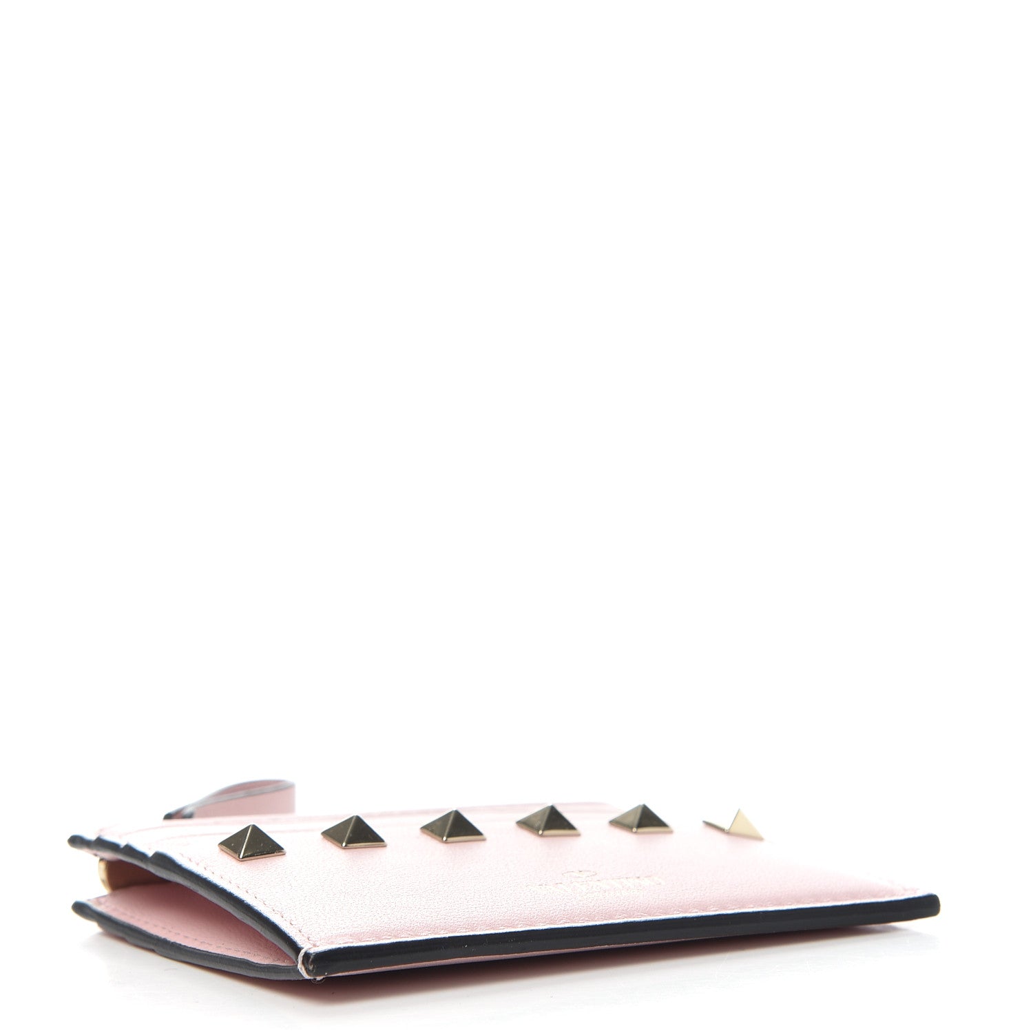 Valentino Garavani Vitello Rockstud Card Holder With Zipper Light Pink 4 of 8
