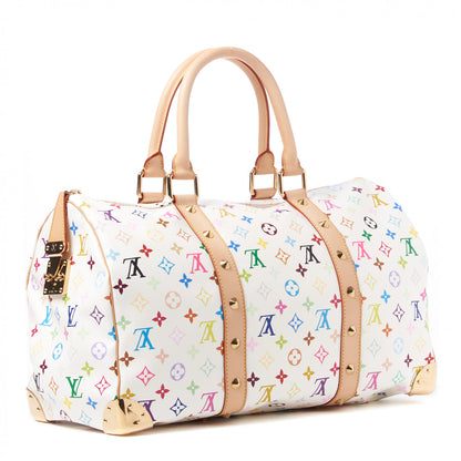 Louis Vuitton Monogram Multicolor Keepall 45 White 2 of 10