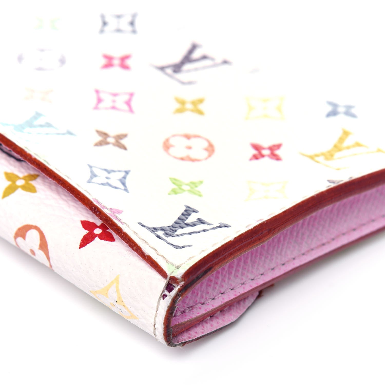 Louis Vuitton Monogram Multicolor Business Card Holder White Litchi 17 of 19