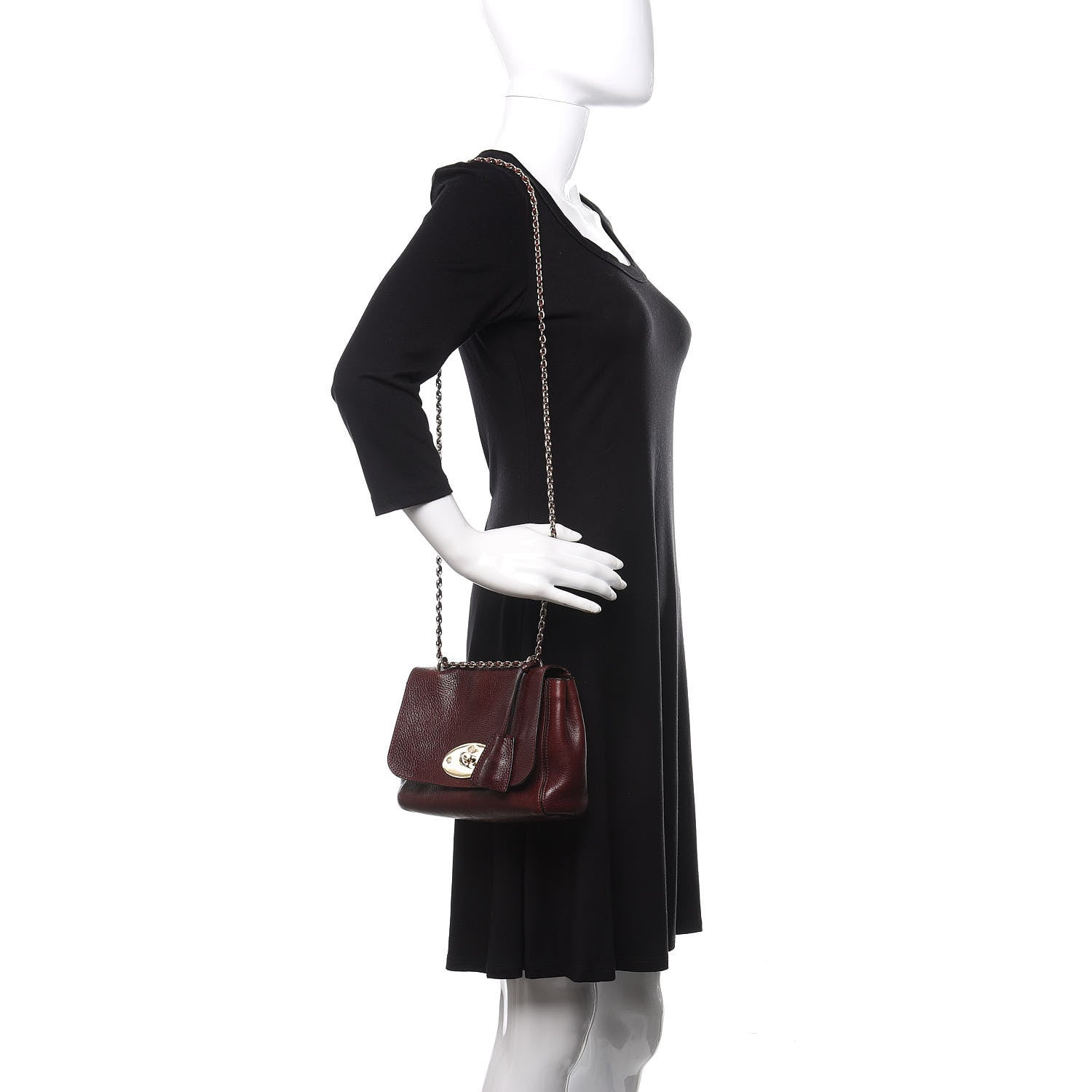 Mulberry Small Classic Grain Calfskin Small Lily Flap Oxblood 2 of 9