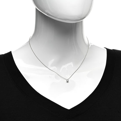 Tiffany Platinum Diamond .20ct Solitaire Pendant Necklace 2 of 5