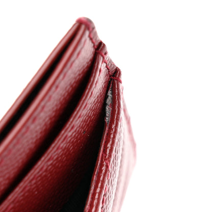 Saint Laurent Grain De Poudre Matelasse Chevron Monogram Credit Card Case Opyum Red 11 of 12
