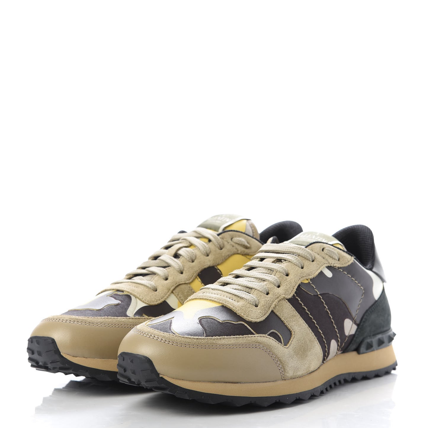 Nappa Suede Camouflage Mens Rockrunner Sneakers 41 Yellow Multicolor