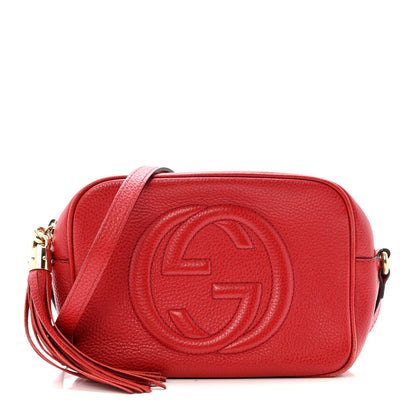 Gucci Pebbled Calfskin Small Soho Disco Bag Tabasco Red 1 of 14