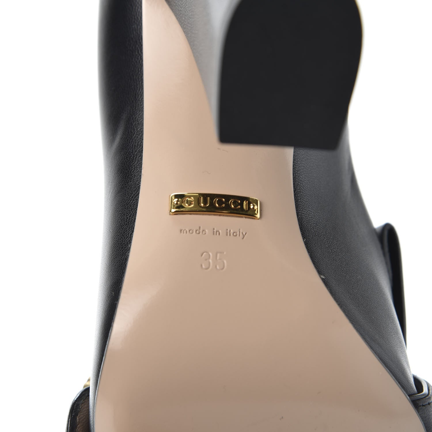 Gucci Malaga Kid Pearly GG Marmont Fringe 105mm Loafer Pumps 35 Black 9 of 10