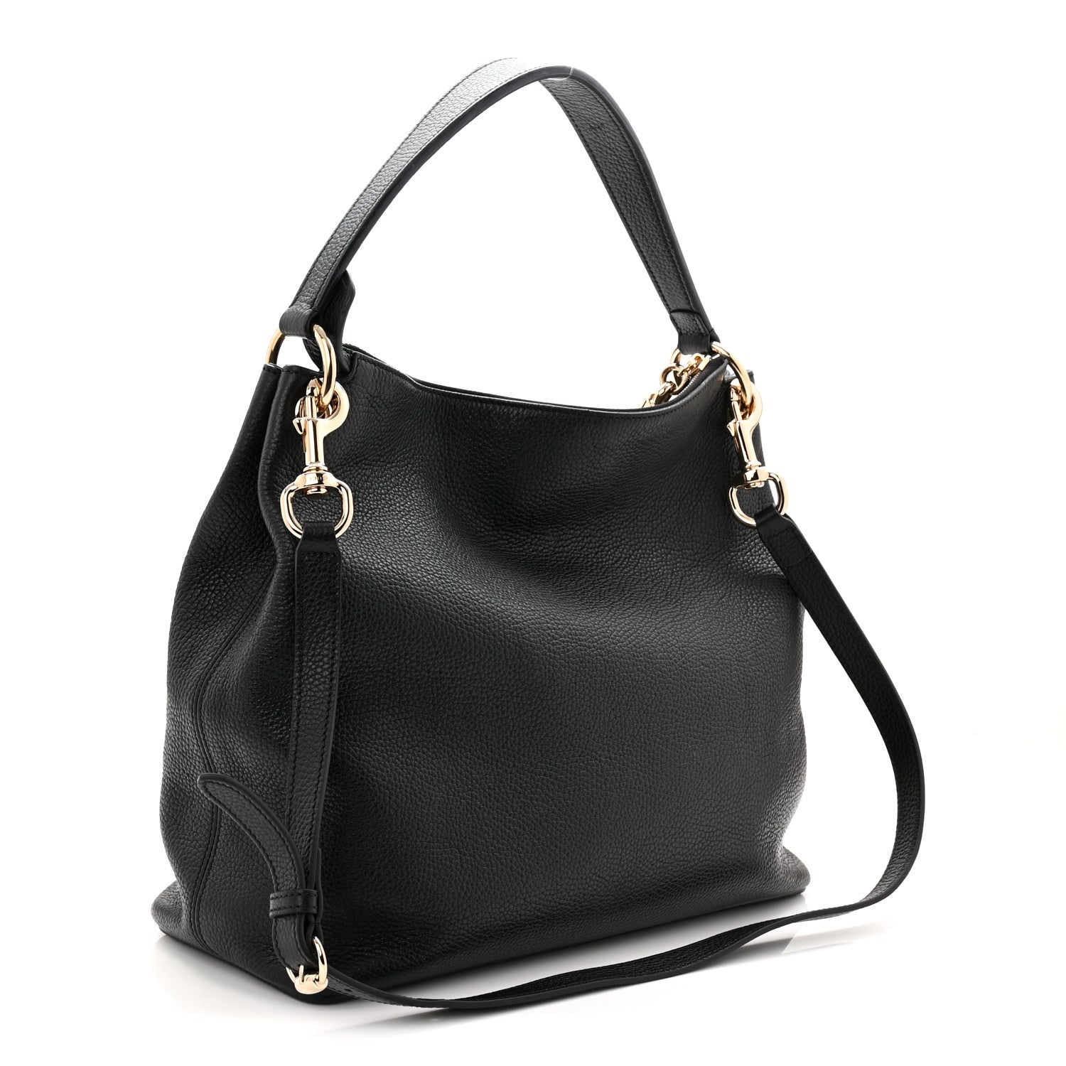 Gucci Pebbled Calfskin Large Soho Hobo Black 3 of 10
