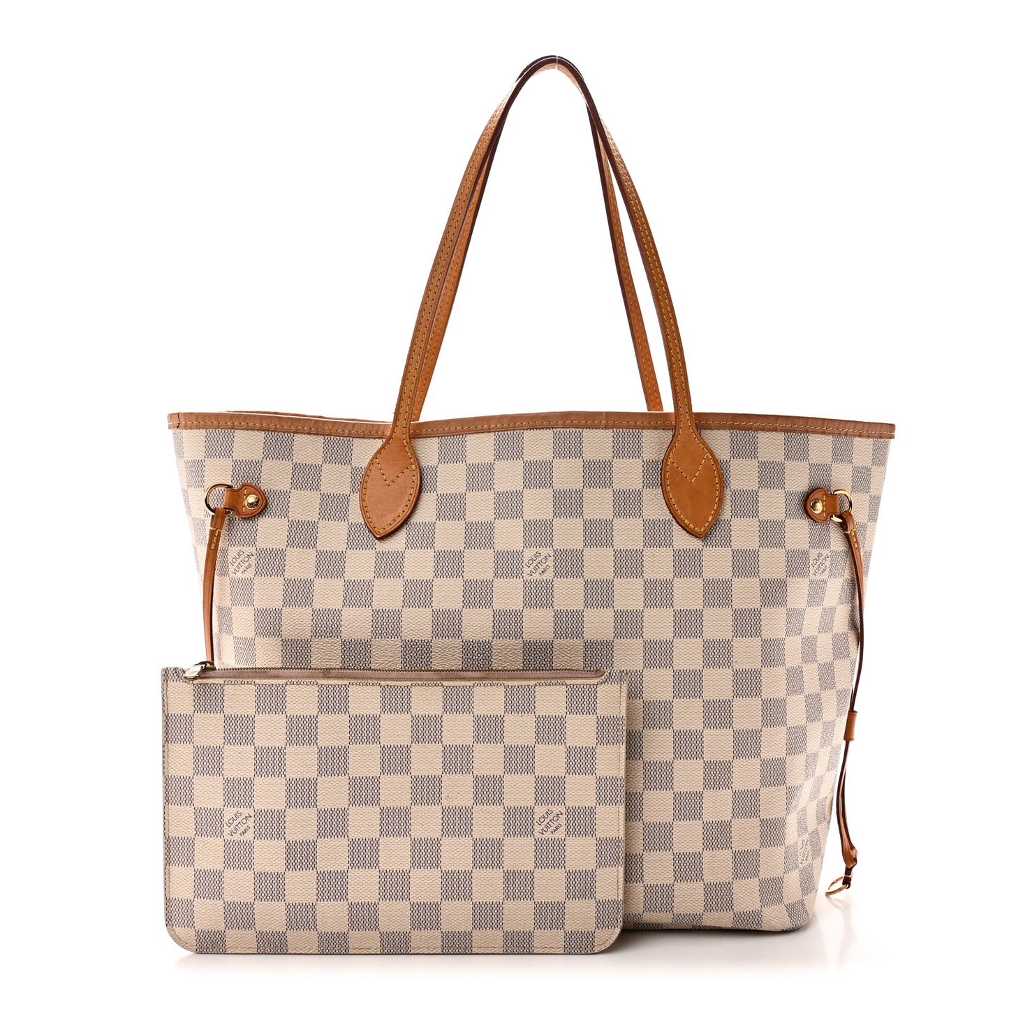 Damier Azur Neo Neverfull MM Rose Ballerine