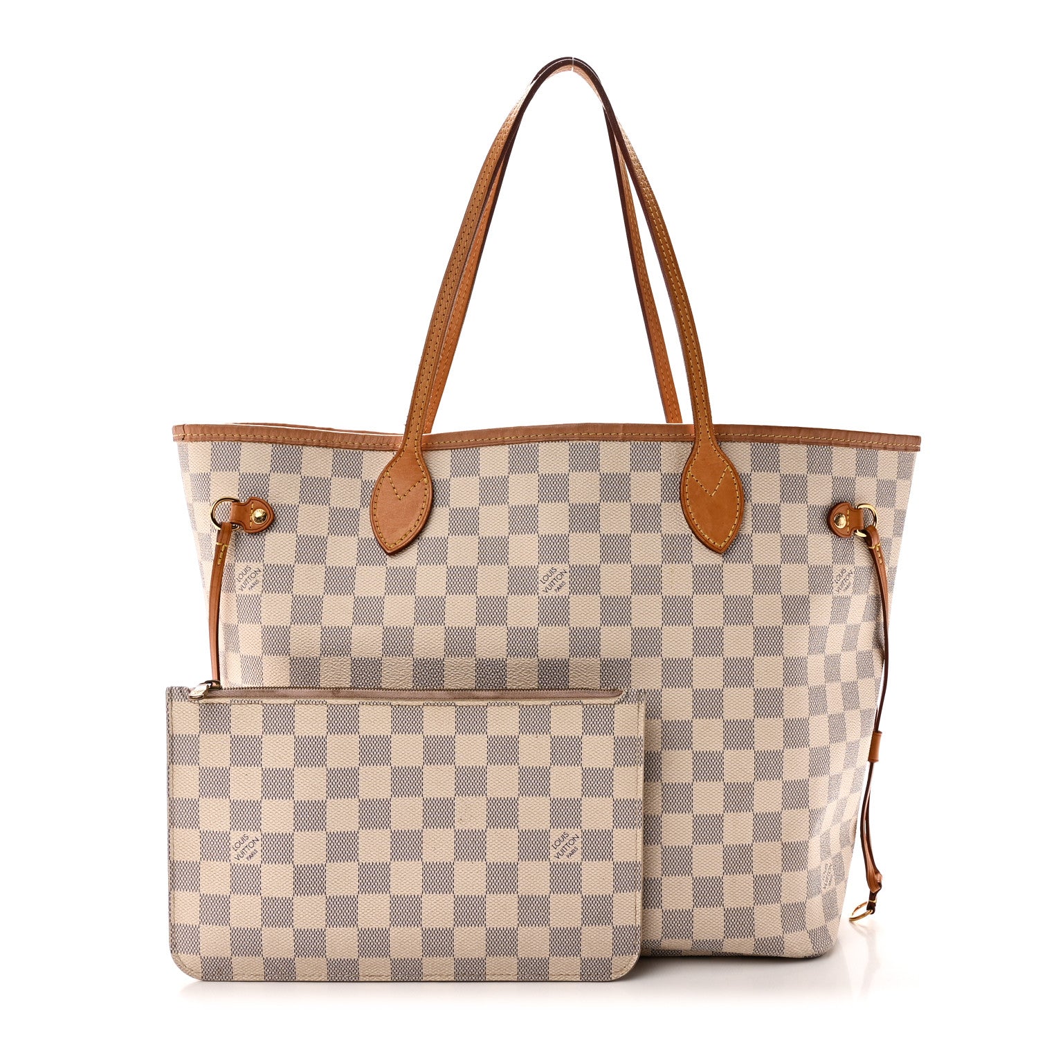 Louis Vuitton Damier Azur Neo Neverfull MM Rose Ballerine 3 of 13