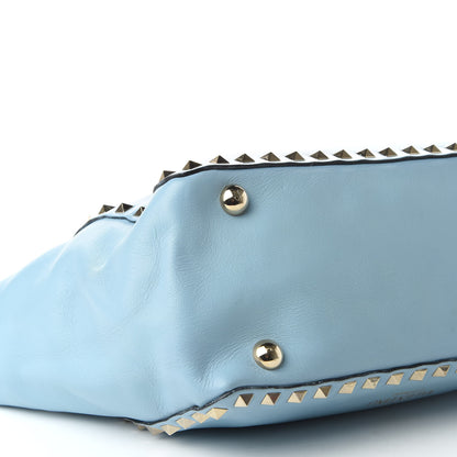 Valentino Garavani Vitello Small Rockstud Tote Sky Sorbet 6 of 11
