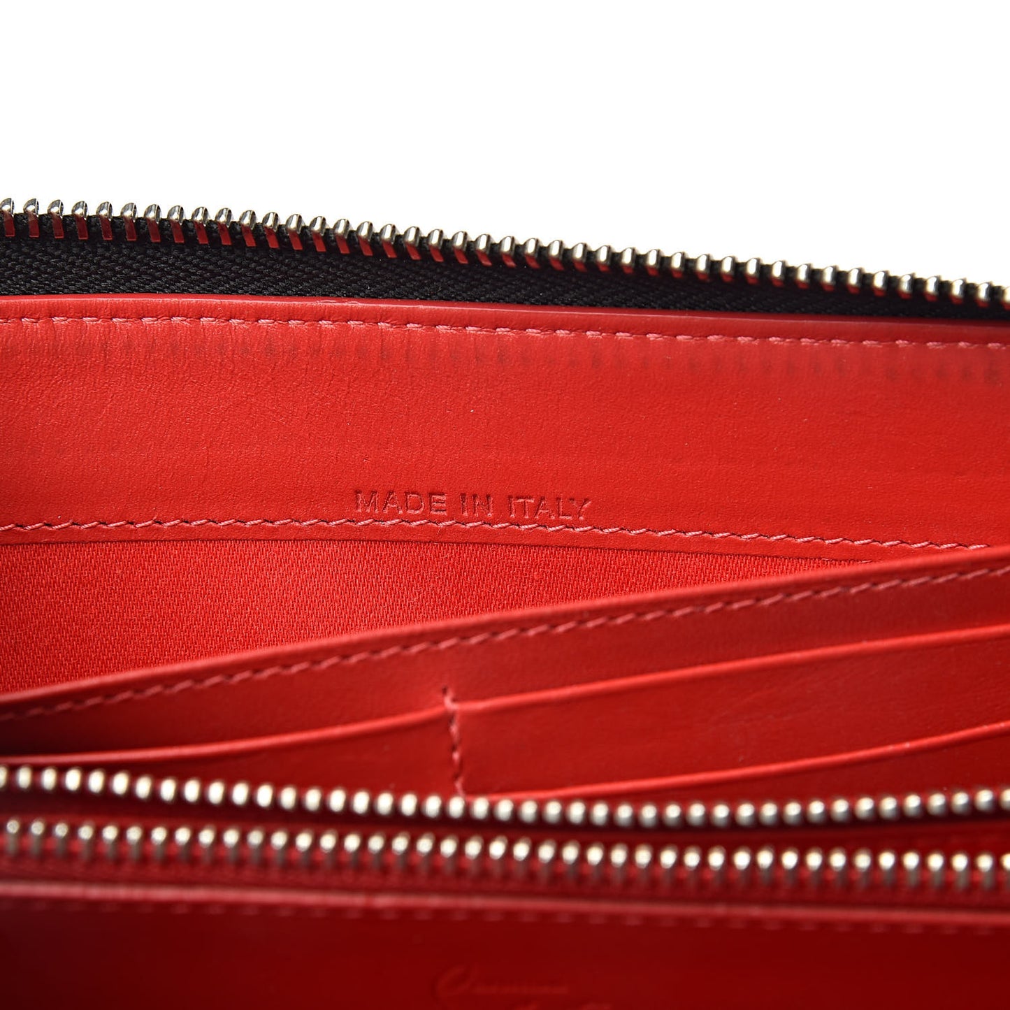 Patent Loubitag Graffiti Panettone Zip Wallet Black
