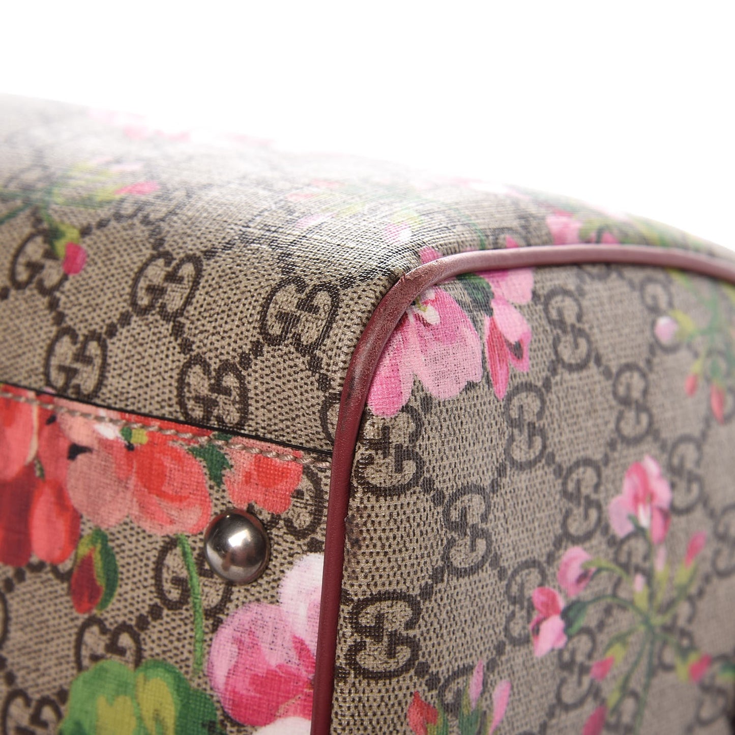 GG Supreme Monogram Blooms Medium Boston Beige Multicolor Dry Rose