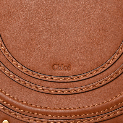 Chloe Calfskin Studded Mini Marcie Round Crossbody Bag Caramel 7 of 8