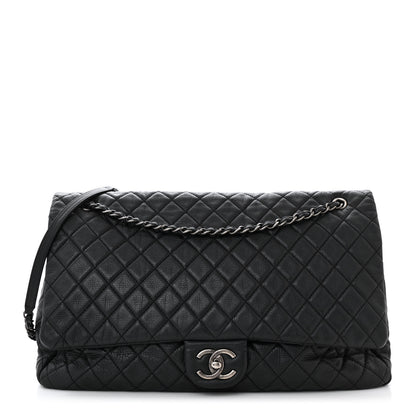 Chanel Calfskin Quilted XXL Travel Flap Bag Black 1 of 10