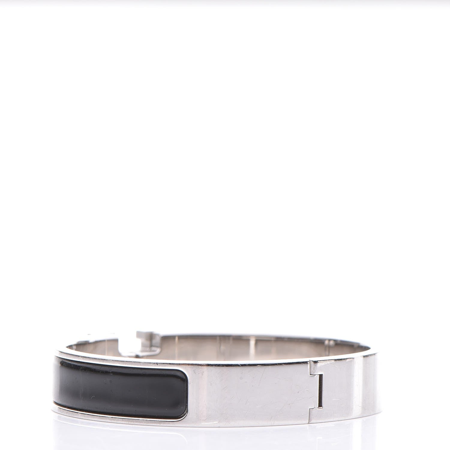 Hermes Enamel Narrow Clic Clac H Bracelet GM Black 3 of 6