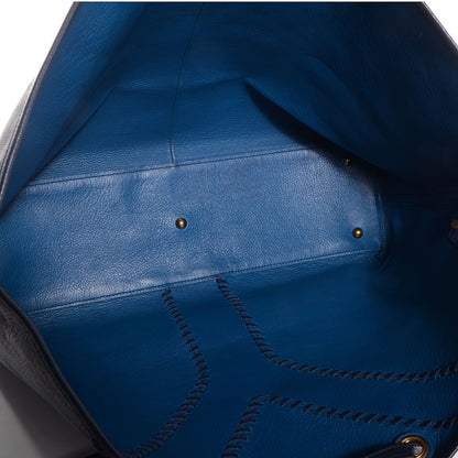 Saint Laurent Calfskin Large Neo Double Reversible Tote Navy 5 of 7