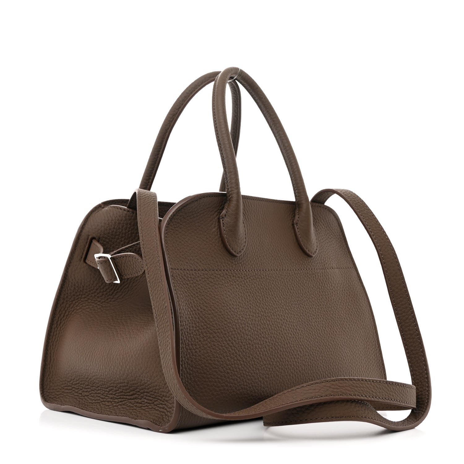The Row Grained Calfskin Soft Margaux 10 Bag Dark Olive 3 of 10