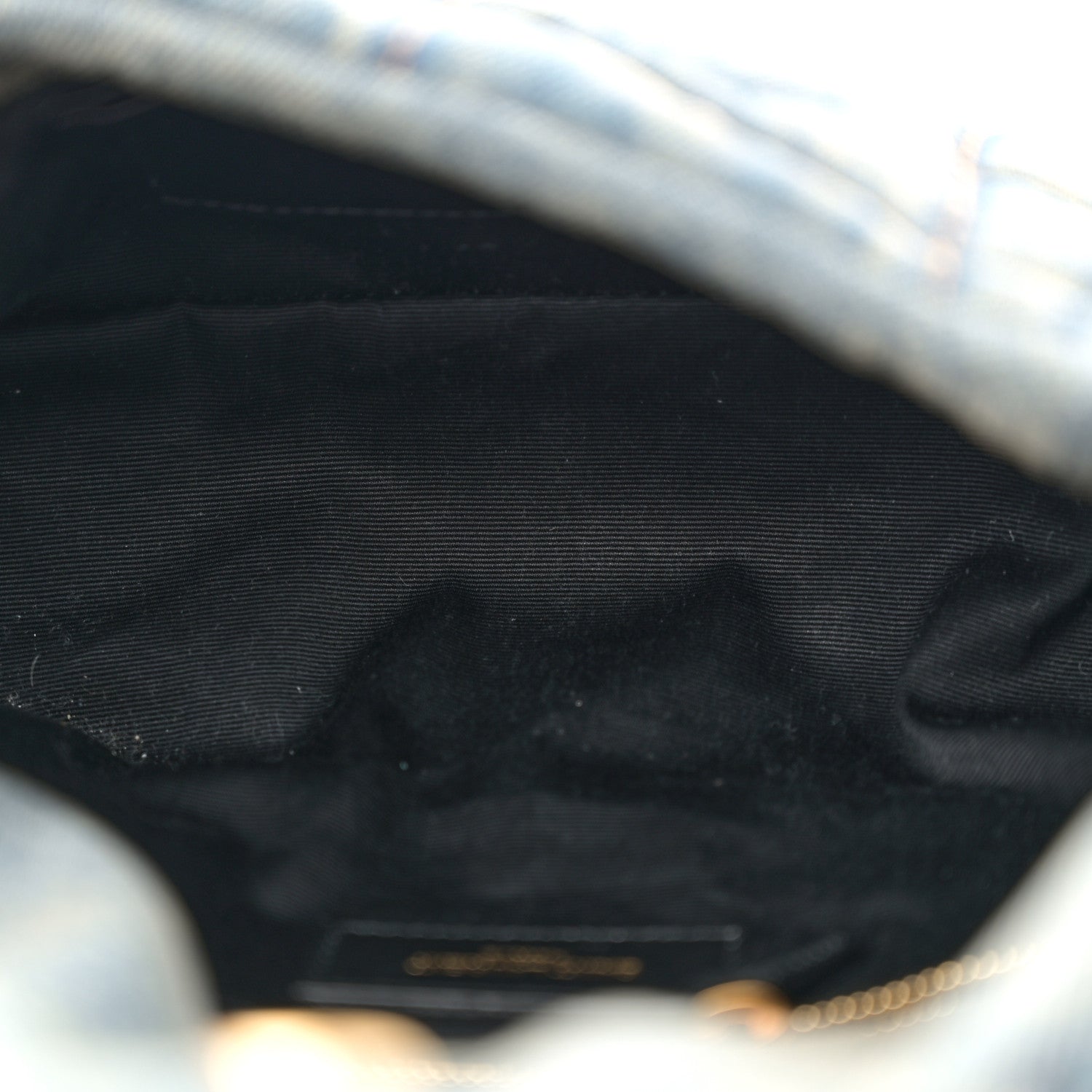 Saint Laurent Denim Quilted Toy Loulou Puffer Monogram Chain Satchel Blue Cinnamon 5 of 11