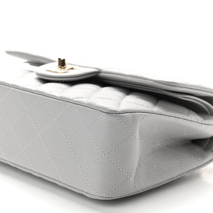 Chanel Caviar Quilted Small Double Flap Grey 9 of 10