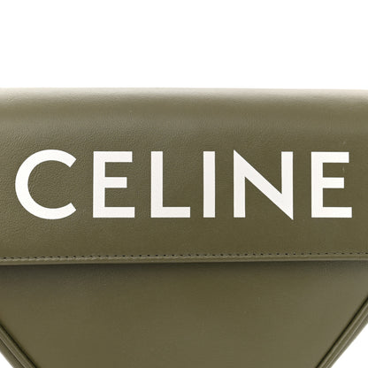 Celine Smooth Calfskin Triangle Crossbody Bag Green 6 of 10