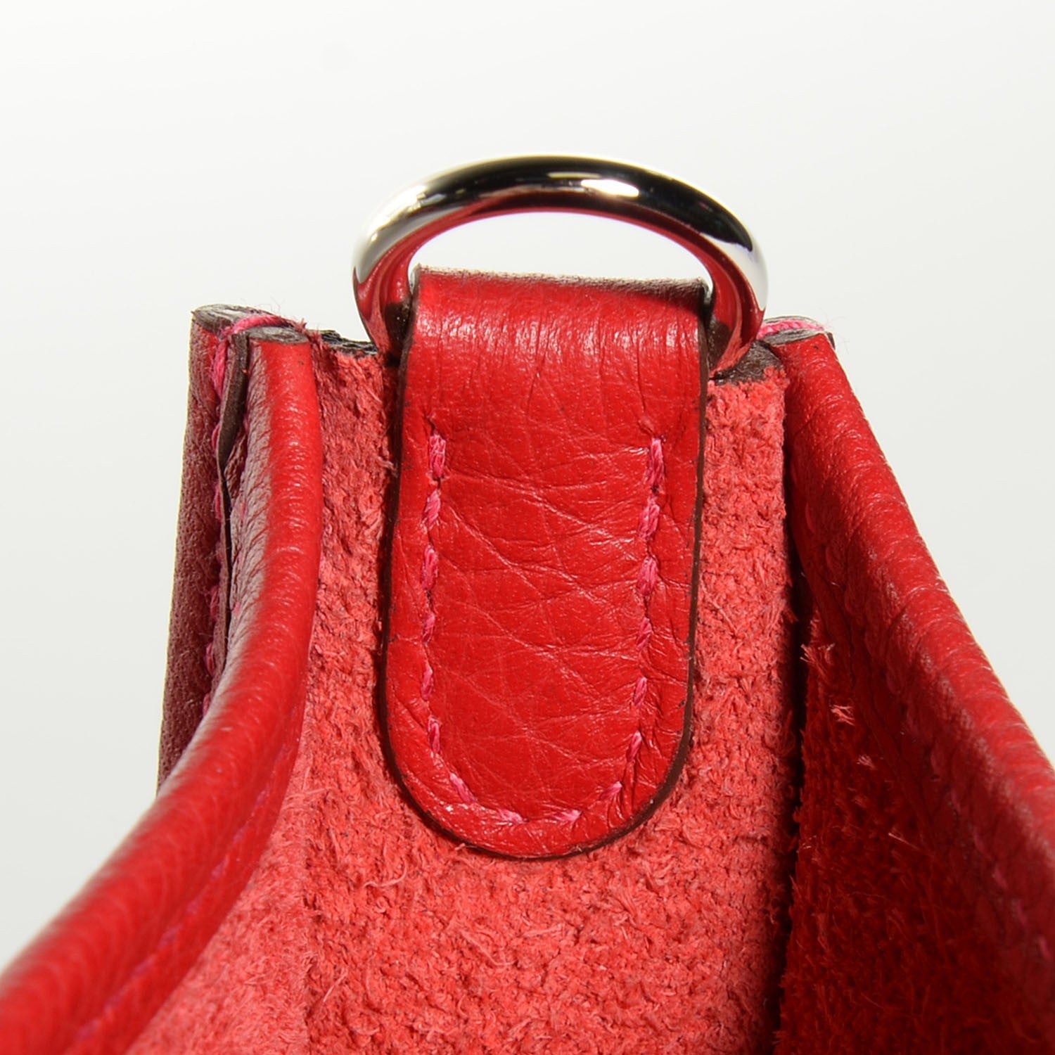 Hermes Taurillon Clemence Evelyne TPM Rouge Casaque Crevette 9 of 16