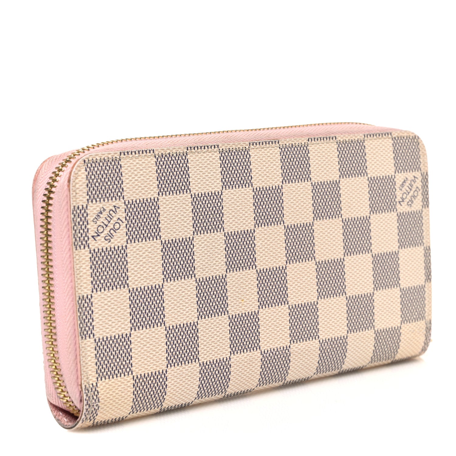 Louis Vuitton Damier Azur Zippy Wallet Rose Ballerine 3 of 7